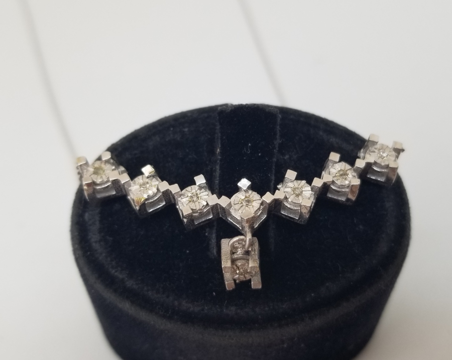 ELMAS TAŞLI ÖZEL YAPIM KOLYE- GERDANLIK