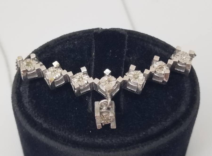 ELMAS TAŞLI ÖZEL YAPIM KOLYE- GERDANLIK