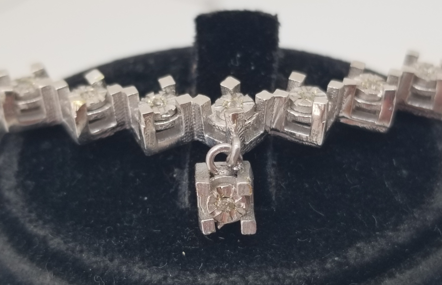 ELMAS TAŞLI ÖZEL YAPIM KOLYE- GERDANLIK