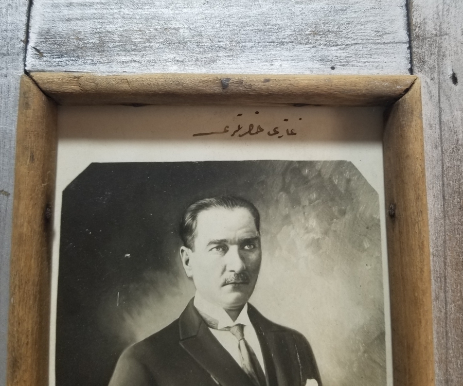 OSMANLICA GAZİ PAŞA HAZRETLERİ YAZILI CUMHURİYET BAŞLARI ÇOK NADİR ATATÜRK FOTOĞRAFI