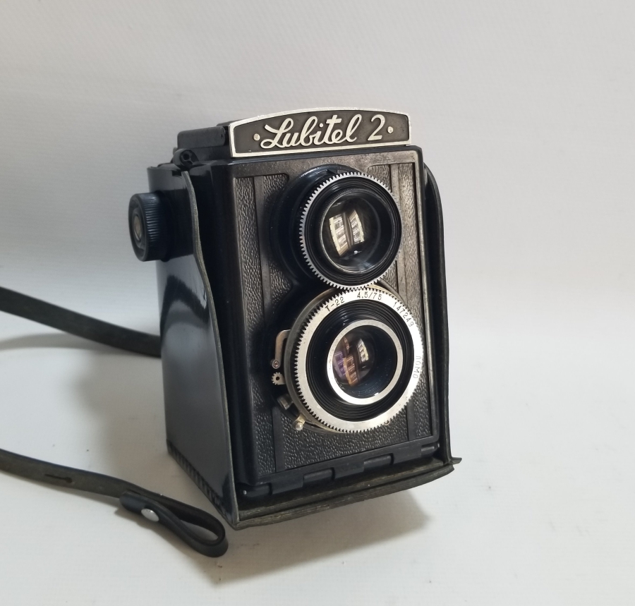 ORİJİNAL DERİ KUTUSUNDA ANTİKA LUBİTEL 2 MARKA FOTOĞRAF MAKİNESİ