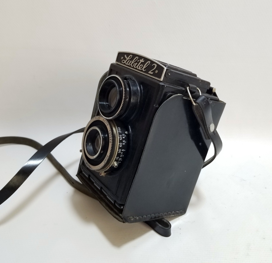 ORİJİNAL DERİ KUTUSUNDA ANTİKA LUBİTEL 2 MARKA FOTOĞRAF MAKİNESİ