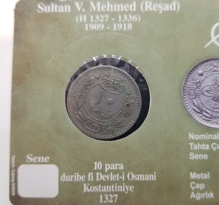 MEHMET REŞAT HAN DÖNEMİ KOLEKSİYONLUK NİKEL 10 PARA