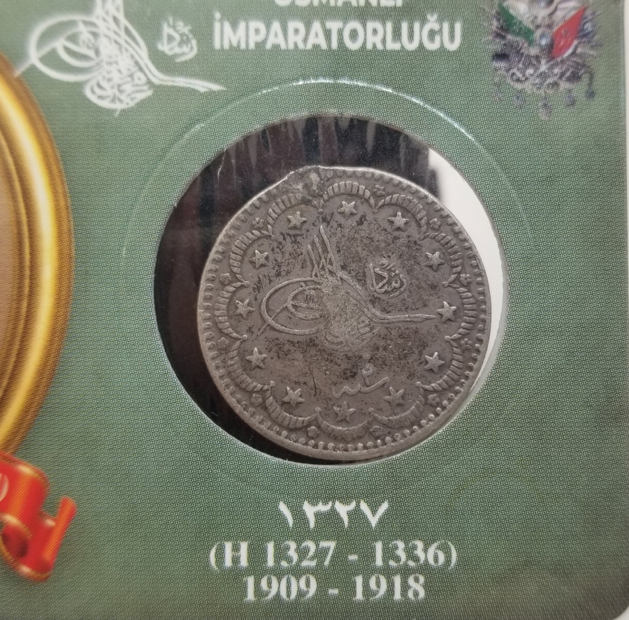 SULTAN MEHMET REŞAT HAN DÖNEMİ GÜMÜŞ 5 KURUŞ MECİDİYE