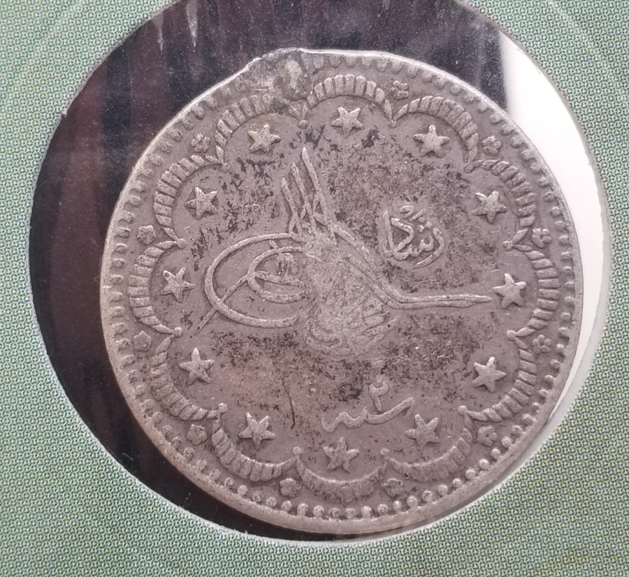 SULTAN MEHMET REŞAT HAN DÖNEMİ GÜMÜŞ 5 KURUŞ MECİDİYE