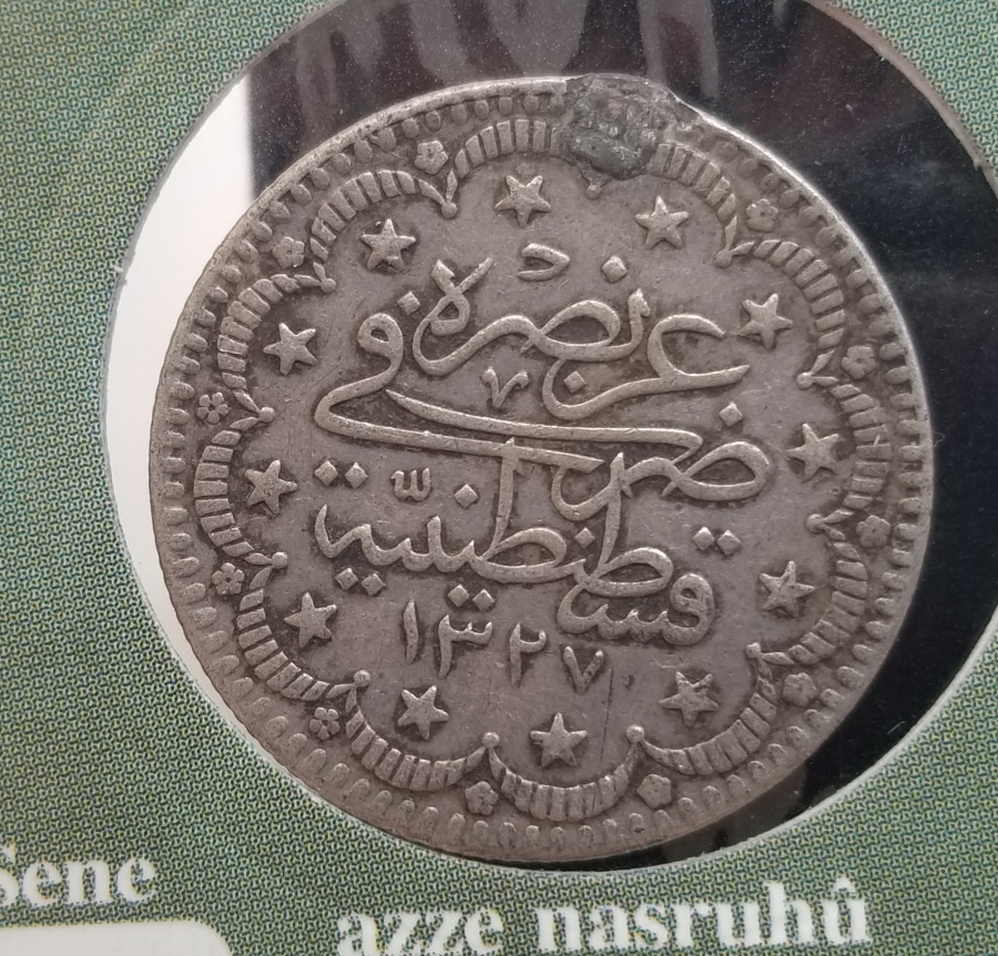 SULTAN MEHMET REŞAT HAN DÖNEMİ GÜMÜŞ 5 KURUŞ MECİDİYE