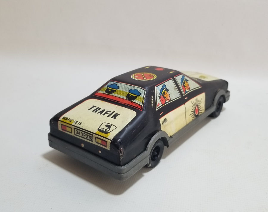 GÜREL MARKA ANTİKA OYUNCAK POLİS ARABASI