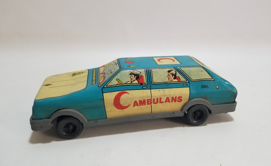GÜREL MARKA ANTİKA OYUNCAK AMBULANS