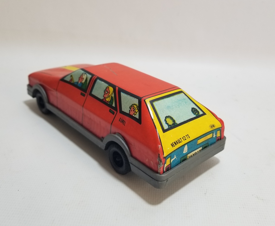 GÜREL MARKA YERLİ YAPIM ANTİKA OYUNCAK ARABA