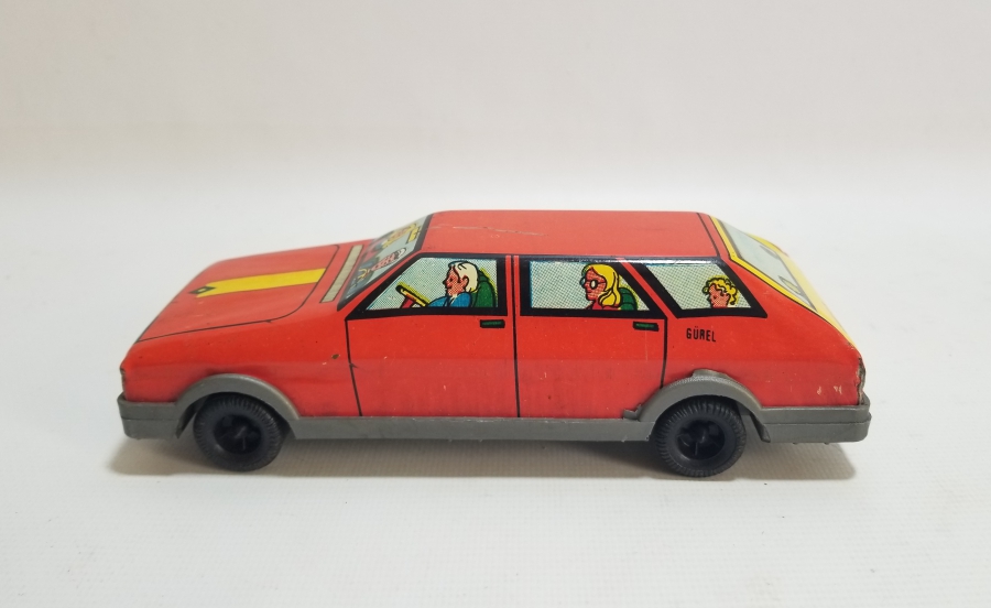 GÜREL MARKA YERLİ YAPIM ANTİKA OYUNCAK ARABA