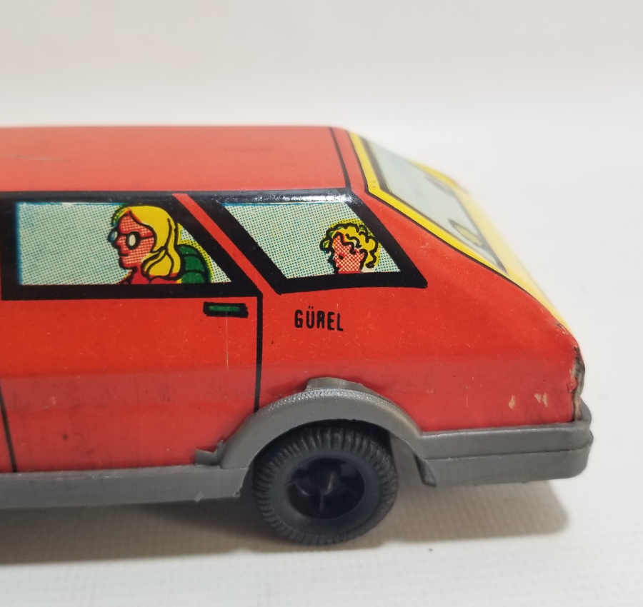 GÜREL MARKA YERLİ YAPIM ANTİKA OYUNCAK ARABA
