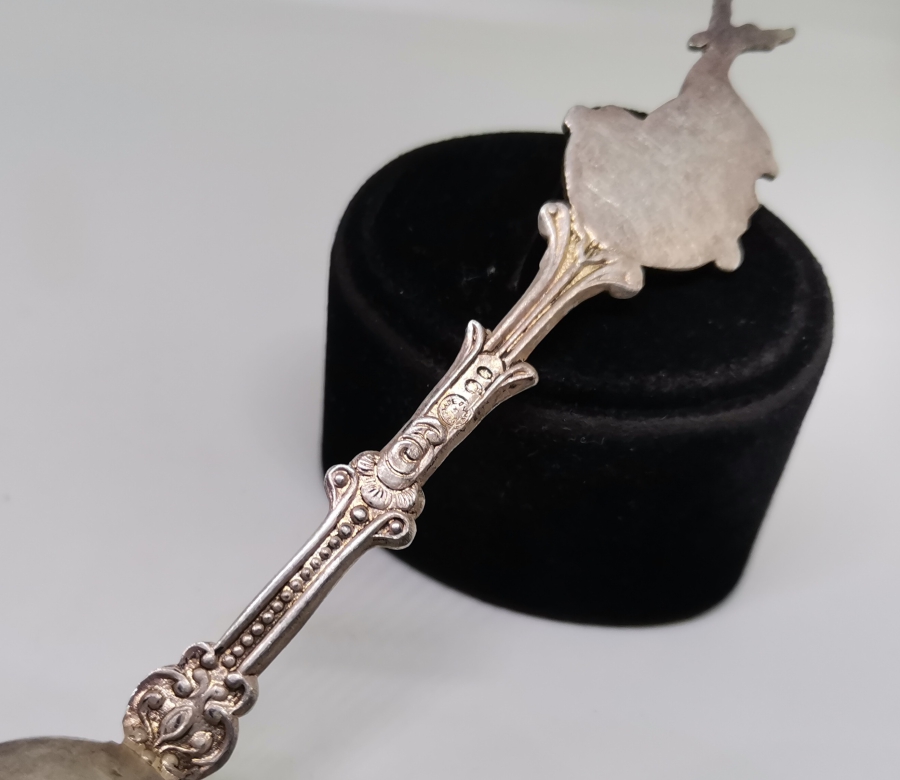 KABARTMA İŞÇİLİKLİ ANTİKA GÜMÜŞ HATIRA AVRUPA KAŞIK