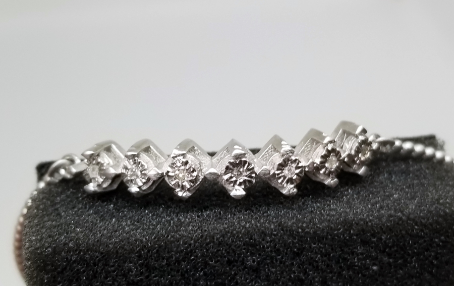 PIRLANTA TAŞLI GÜMÜŞ BİLEZİK - BİLEKLİK