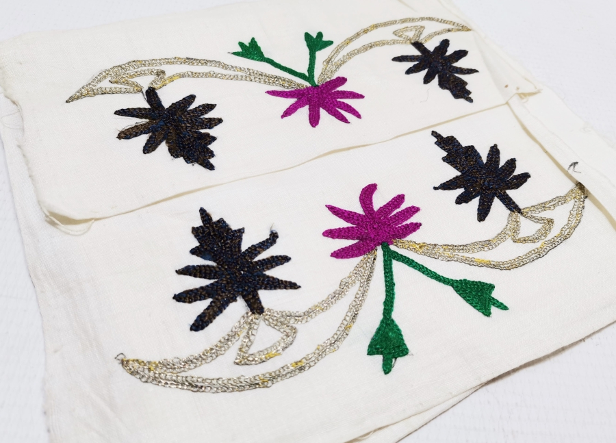 İPEK VE GÜMÜŞ SIRMA İŞÇİLİKLİ OSMANLI DÖNEMİ GELİN UÇKURU