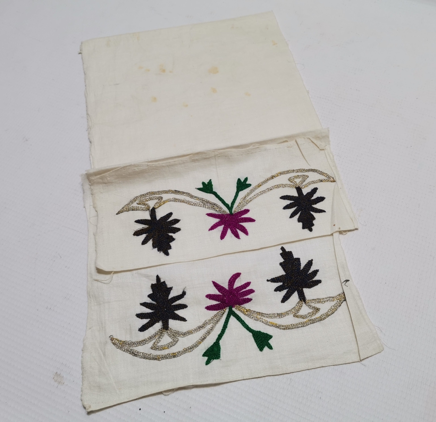 İPEK VE GÜMÜŞ SIRMA İŞÇİLİKLİ OSMANLI DÖNEMİ GELİN UÇKURU