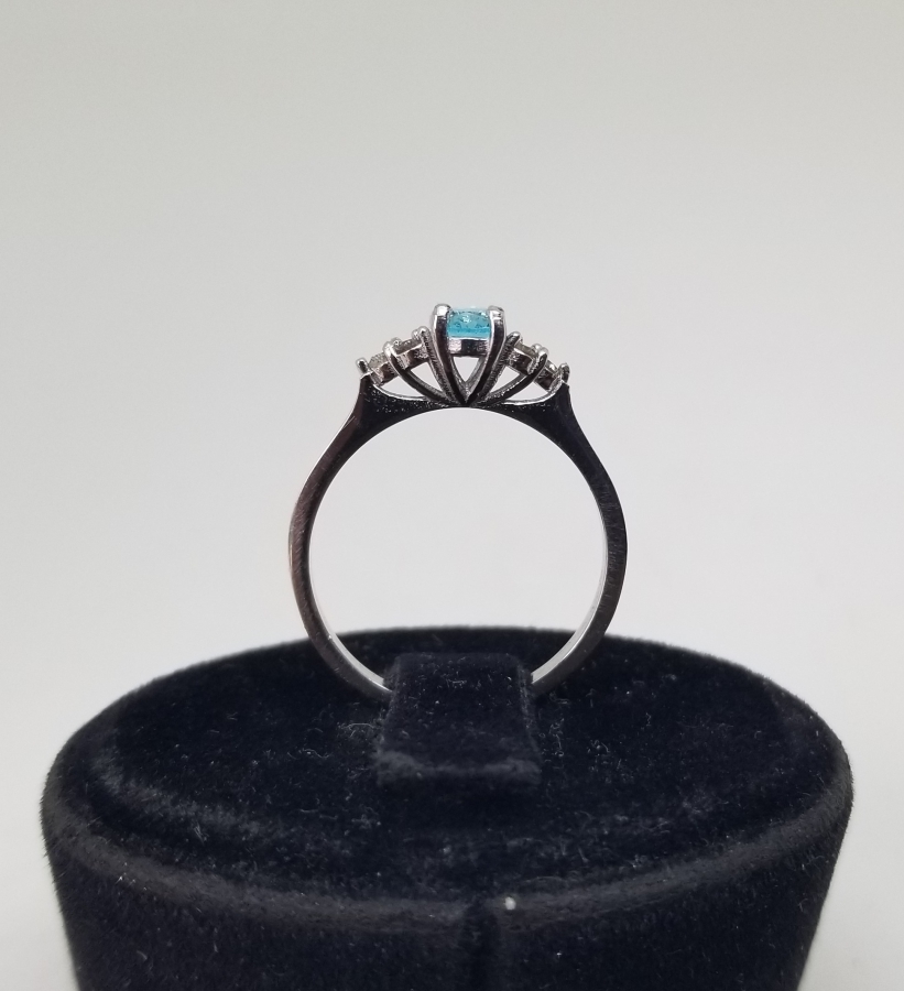 AQUAMARİN VE PIRLANTA TAŞLI ÖZEL YAPIM YÜZÜK