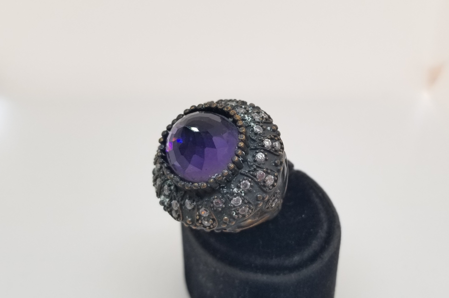 KABARTMA İŞÇİLİKLİ BÜYÜK BOY HÜRREM MODEL ÖZEL YAPIM YÜZÜK