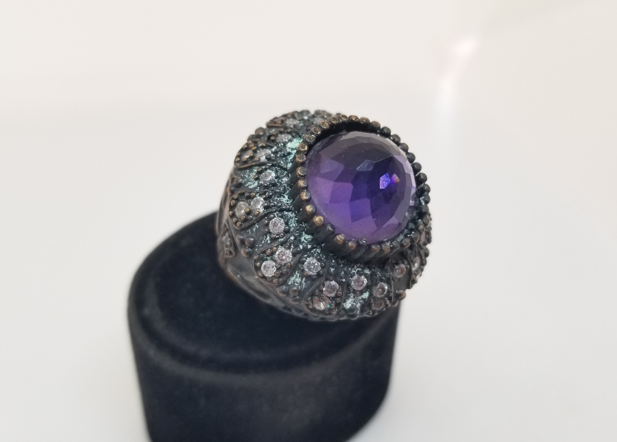 KABARTMA İŞÇİLİKLİ BÜYÜK BOY HÜRREM MODEL ÖZEL YAPIM YÜZÜK