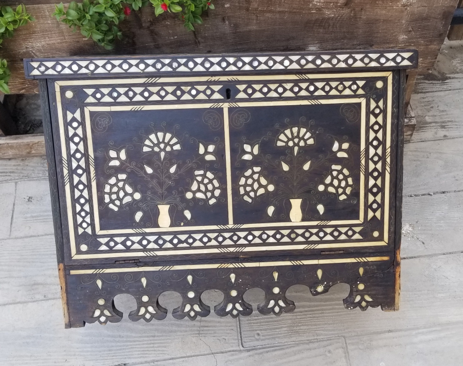 SEDEF ÇAKMA İŞÇİLİKLİ OSMANLI DÖNEMİ BÜYÜK BOY NADİR HATTAT SANDIĞI