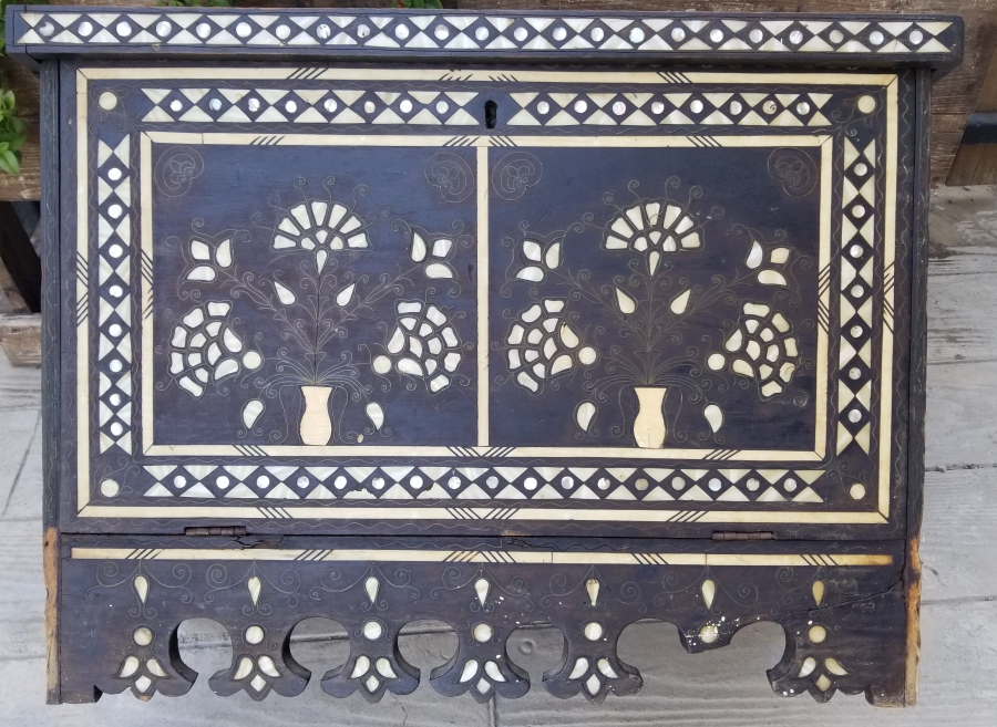 SEDEF ÇAKMA İŞÇİLİKLİ OSMANLI DÖNEMİ BÜYÜK BOY NADİR HATTAT SANDIĞI