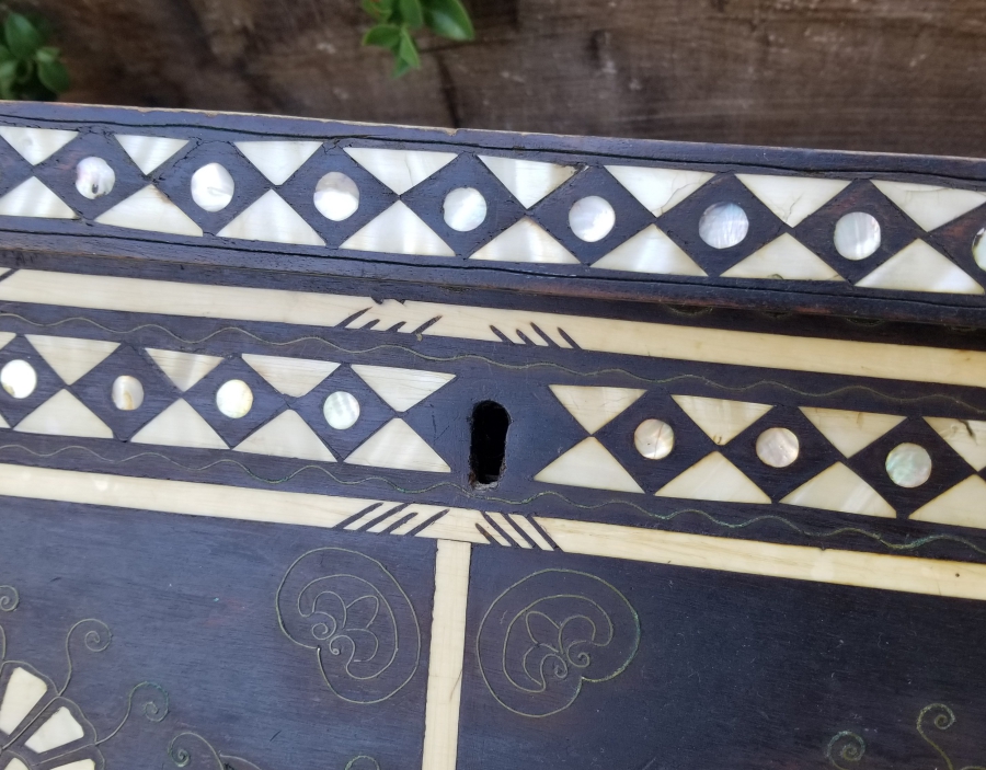 SEDEF ÇAKMA İŞÇİLİKLİ OSMANLI DÖNEMİ BÜYÜK BOY NADİR HATTAT SANDIĞI