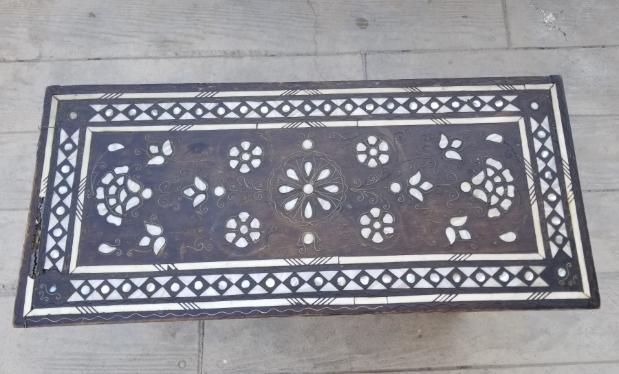 SEDEF ÇAKMA İŞÇİLİKLİ OSMANLI DÖNEMİ BÜYÜK BOY NADİR HATTAT SANDIĞI