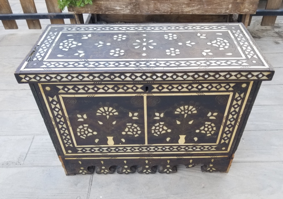 SEDEF ÇAKMA İŞÇİLİKLİ OSMANLI DÖNEMİ BÜYÜK BOY NADİR HATTAT SANDIĞI