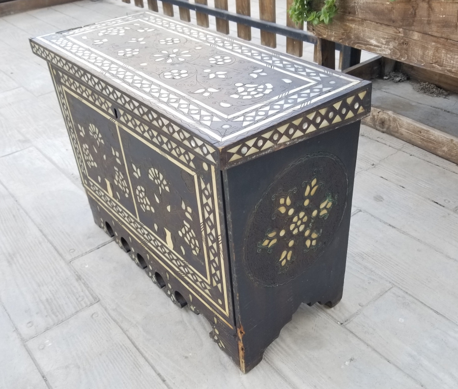 SEDEF ÇAKMA İŞÇİLİKLİ OSMANLI DÖNEMİ BÜYÜK BOY NADİR HATTAT SANDIĞI