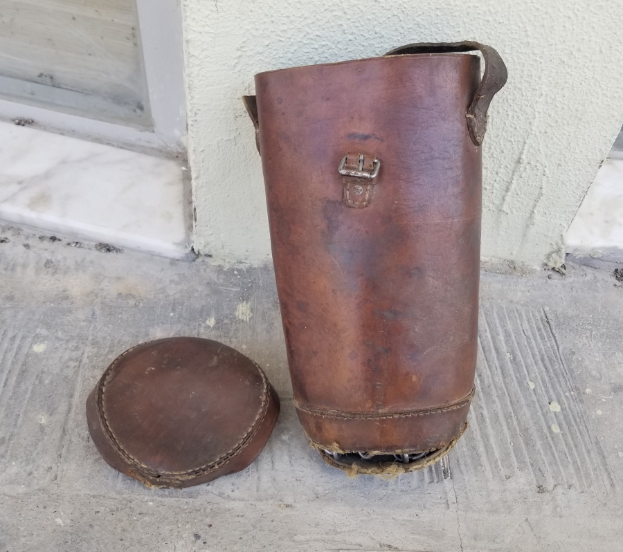 OSMANLI DÖNEMİ ORİJİNAL DERİ KABINDA NADİR GUNTERS ZİNCİRİ