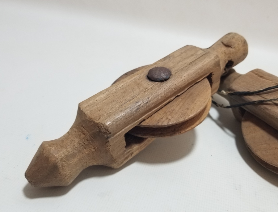 OSMANLI DÖNEMİ EL YAPIMI İKİ ADET AHŞAP DOKUMA TEZGAHI MAKARASI