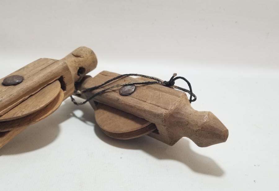 OSMANLI DÖNEMİ EL YAPIMI İKİ ADET AHŞAP DOKUMA TEZGAHI MAKARASI