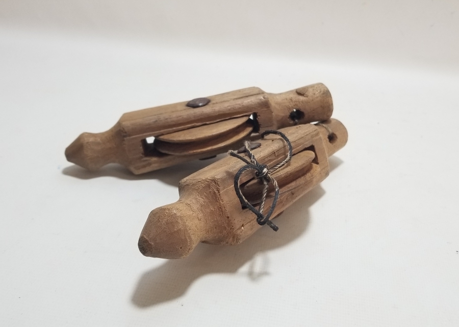 OSMANLI DÖNEMİ EL YAPIMI İKİ ADET AHŞAP DOKUMA TEZGAHI MAKARASI