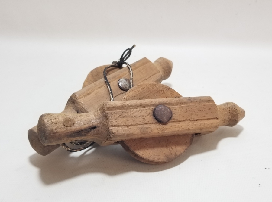 OSMANLI DÖNEMİ EL YAPIMI İKİ ADET AHŞAP DOKUMA TEZGAHI MAKARASI