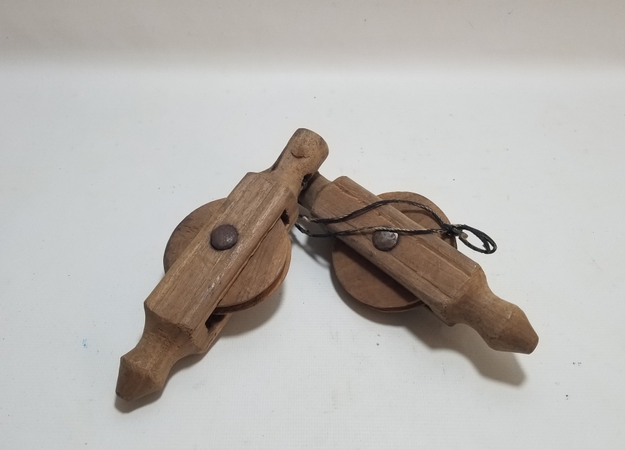 OSMANLI DÖNEMİ EL YAPIMI İKİ ADET AHŞAP DOKUMA TEZGAHI MAKARASI