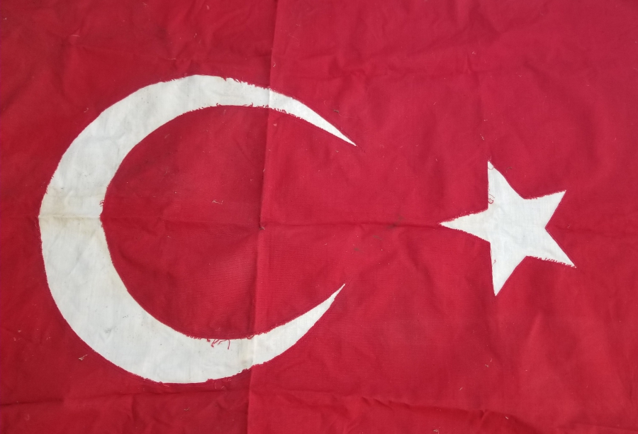 PRİMİTİF FORMLU EL YAPIMI OSMANLI DÖNEMİ BAYRAK