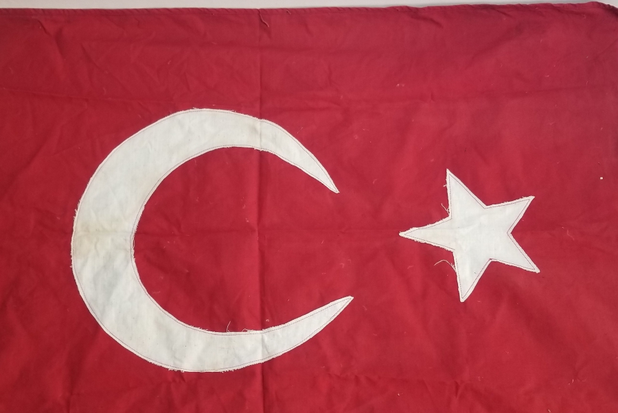 PRİMİTİF FORMLU EL YAPIMI OSMANLI DÖNEMİ BAYRAK