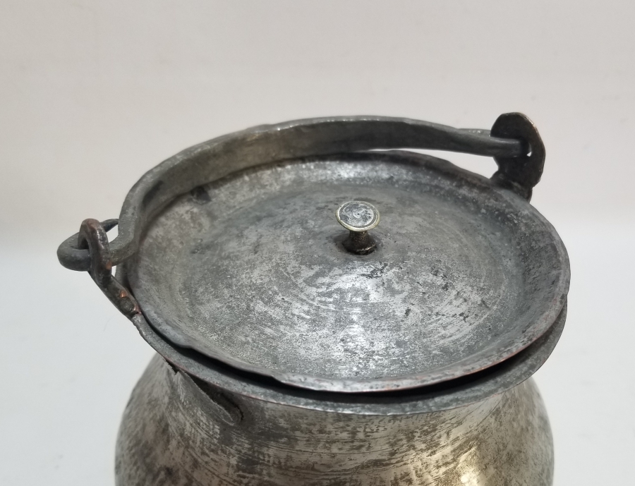 OSMANLI DÖNEMİ KAPAKLI BAKIR YOĞURT BAKRACI