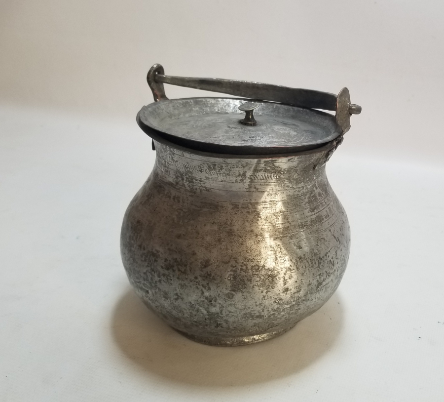 OSMANLI DÖNEMİ KAPAKLI BAKIR YOĞURT BAKRACI