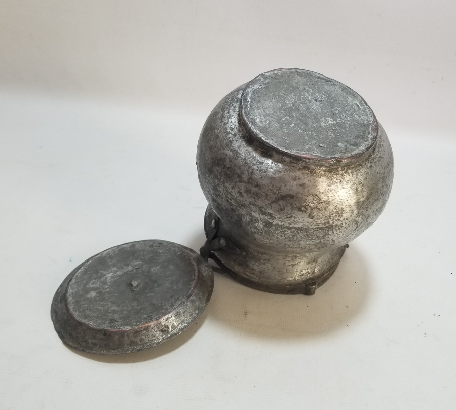 OSMANLI DÖNEMİ KAPAKLI BAKIR YOĞURT BAKRACI