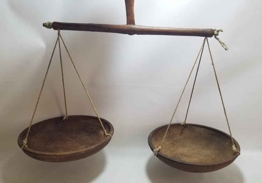 EL YAPIMI OSMANLI DÖNEMİ AHŞAP TERAZİ