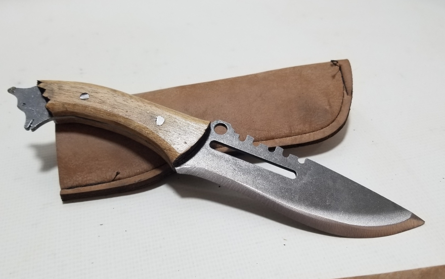 ÖZEL YAPIM KURT BAŞLI KAMPÇI BIÇAKLARI LOTU