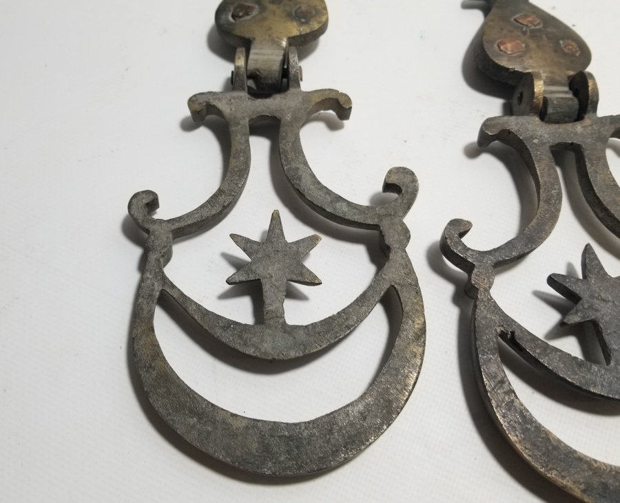 OSMANLI DÖNEMİ AY YILDIZ FORMLU NADİR SÜLEYMANİYE PAŞA MANGALI TUTMACI TAKIMI