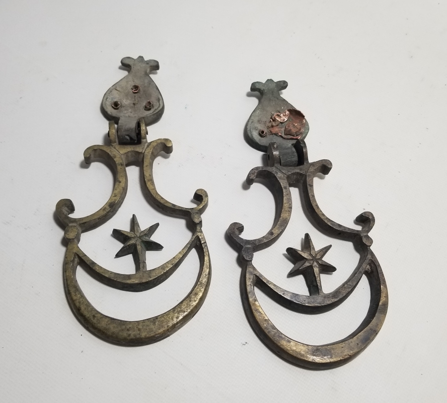 OSMANLI DÖNEMİ AY YILDIZ FORMLU NADİR SÜLEYMANİYE PAŞA MANGALI TUTMACI TAKIMI