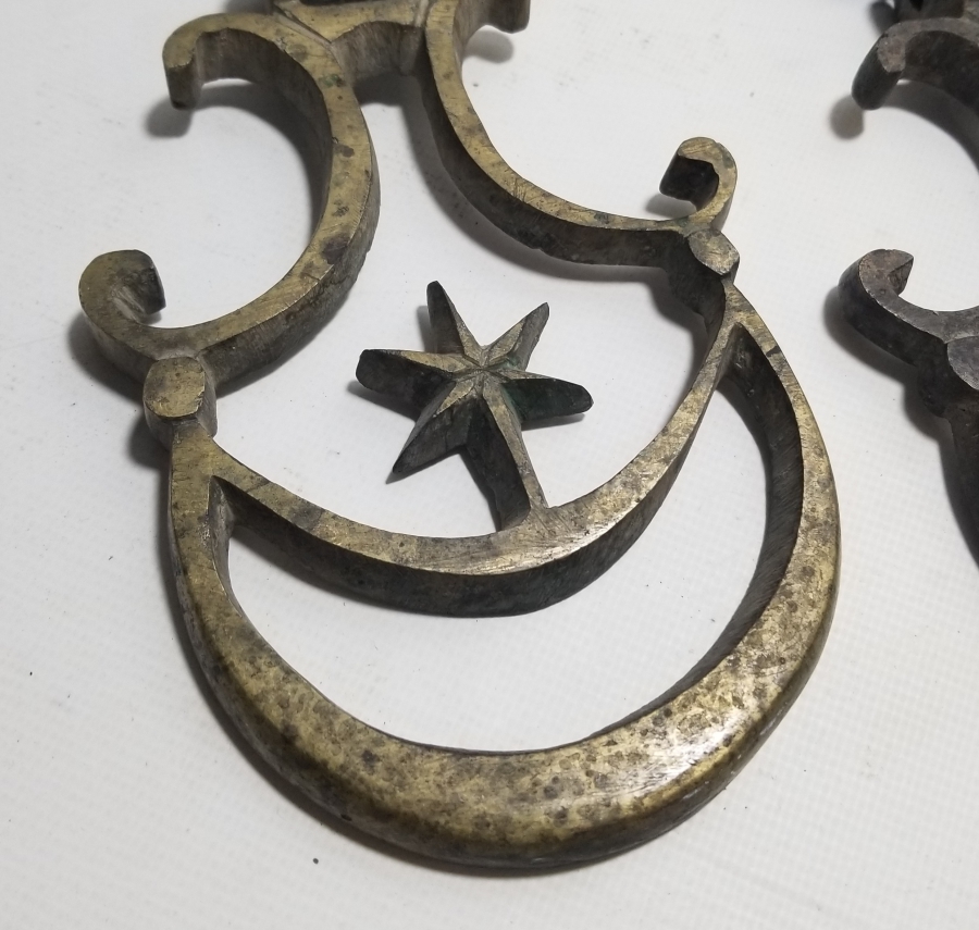 OSMANLI DÖNEMİ AY YILDIZ FORMLU NADİR SÜLEYMANİYE PAŞA MANGALI TUTMACI TAKIMI