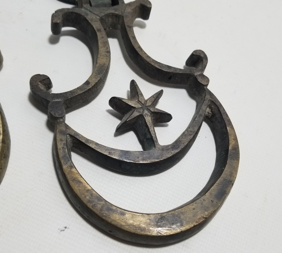 OSMANLI DÖNEMİ AY YILDIZ FORMLU NADİR SÜLEYMANİYE PAŞA MANGALI TUTMACI TAKIMI