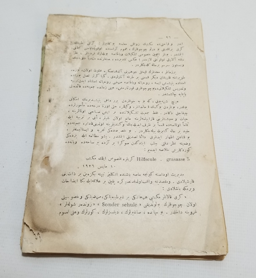 CUMHURİYET BAŞLARI OSMANLICA YAZILI BASKI KİTAP