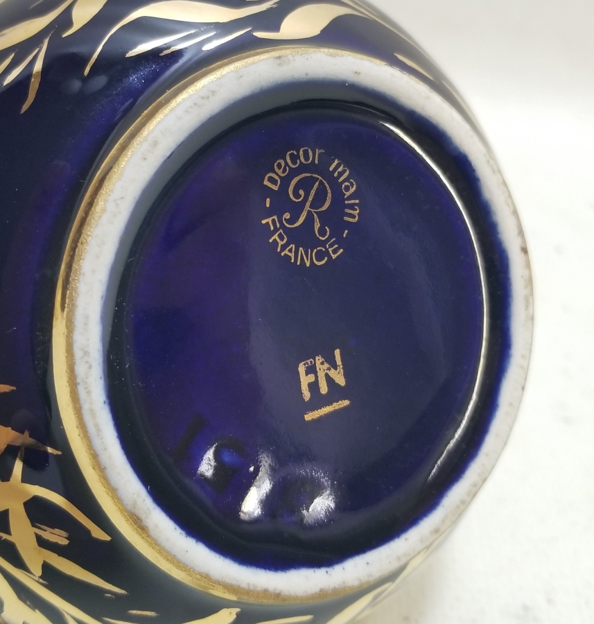 EL BOYAMA İŞÇİLİKLİ ANTİKA PORSELEN FRANSIZ GAZ LAMBASI