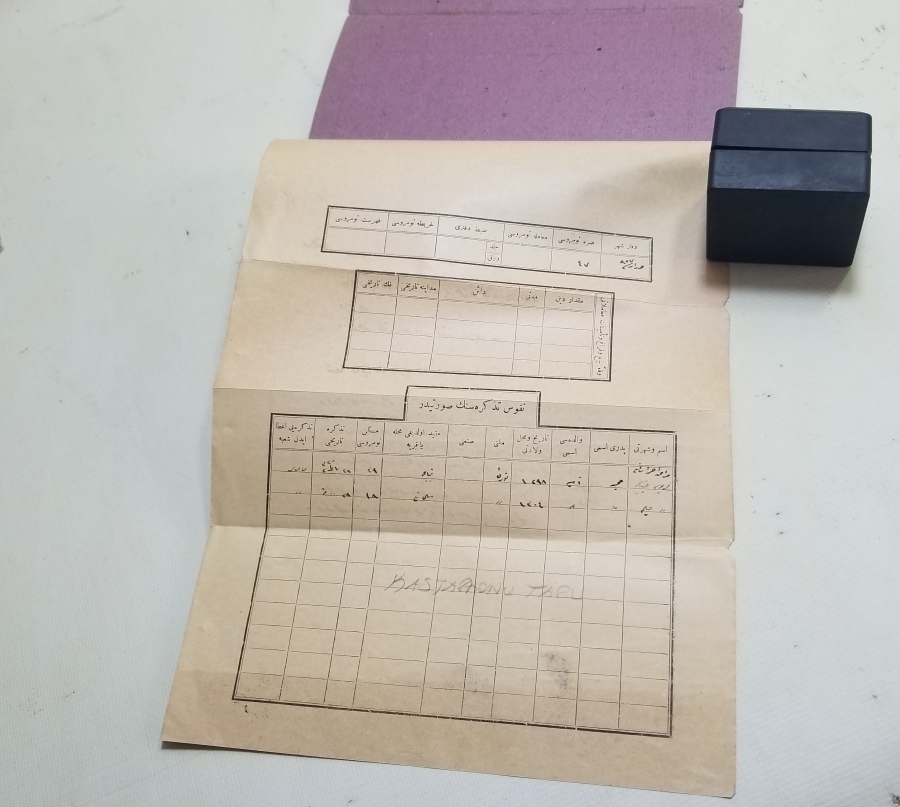 CUMHURİYET BAŞLARI OSMANLICA YAZILI NADİR TAPU