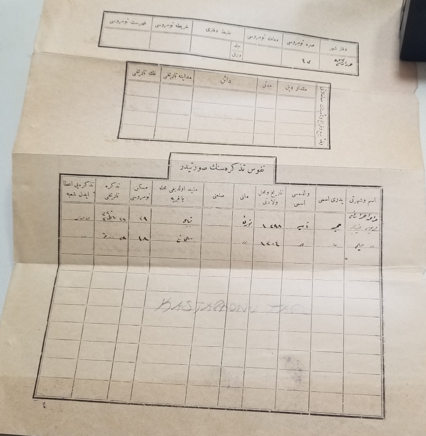 CUMHURİYET BAŞLARI OSMANLICA YAZILI NADİR TAPU