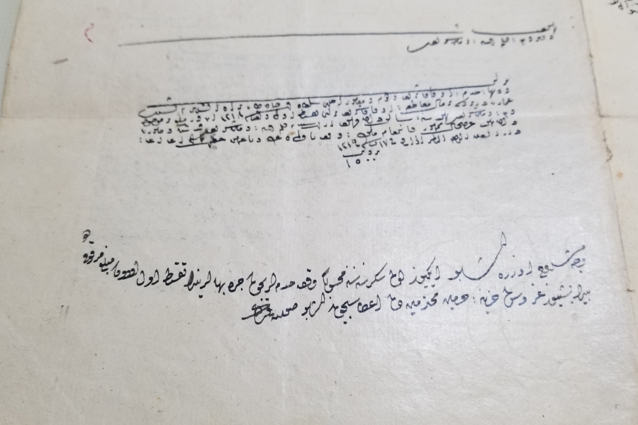 HAZİNE-İ HARAMEYN'E AİT 1500 KURUŞUN İFASIYLA İLGİLİ NADİR SÜRRE ALAYLARI EVRAK